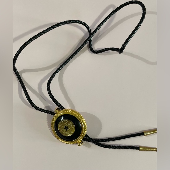 New Gold and Black Bolo Tie - Picture 1 of 7